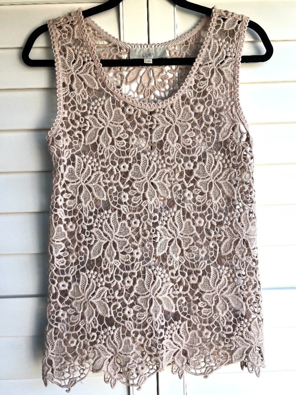 Loft 100% cotton lace tank